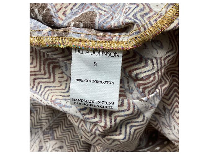 Mini abito con volant Giselle di Ulla Johnson in cotone multicolore - vista 5