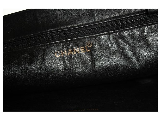 Chanel, Grand shopper in pelle di agnello nera Nero - vista 4