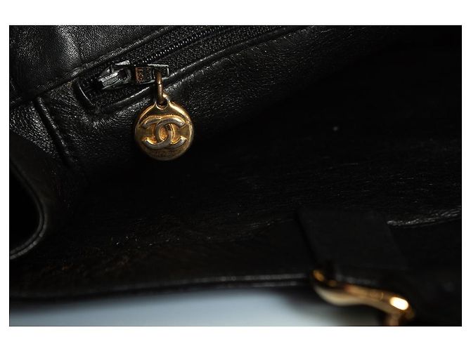 Chanel, Grand shopper in pelle di agnello nera Nero - vista 5