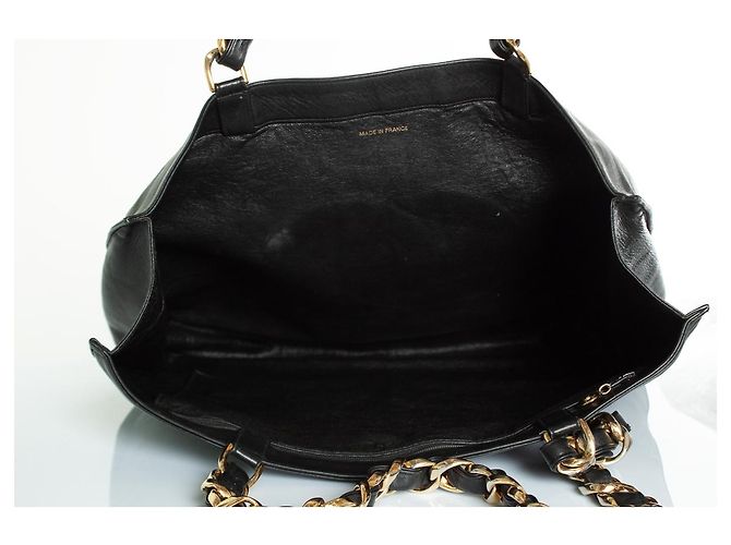 Chanel, Grand shopper in pelle di agnello nera Nero - vista 8