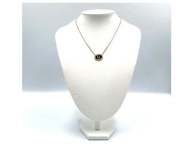 Collana Dior Oval Oblique con strass - vista 10
