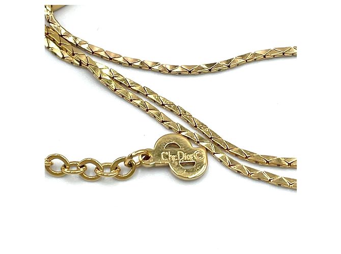 Collana Dior Oval Oblique con strass - vista 5
