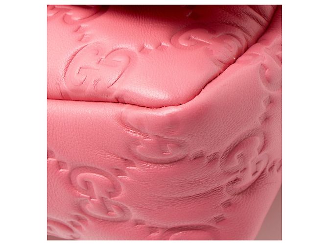 Gucci Jumbo GG Puffy Leather Milano Small Top Handle Rosa - vista 10