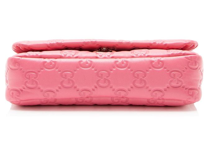 Gucci Jumbo GG Puffy Leather Milano Small Top Handle Rosa - vista 4