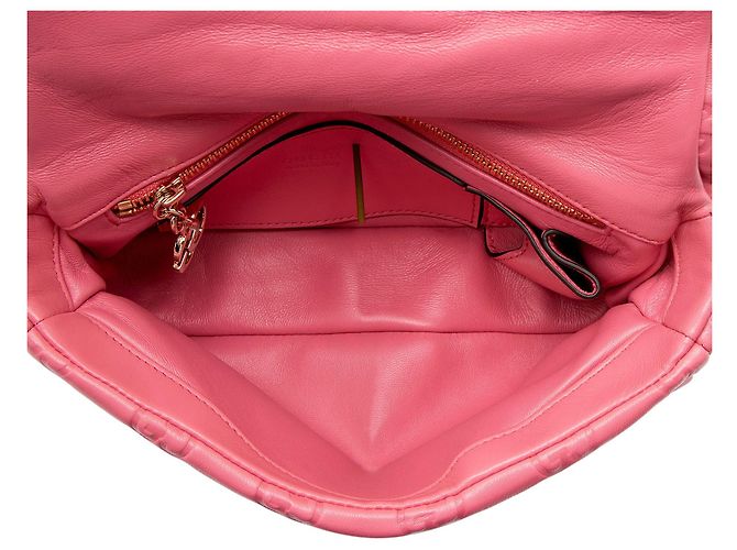 Gucci Jumbo GG Puffy Leather Milano Small Top Handle Rosa - vista 7