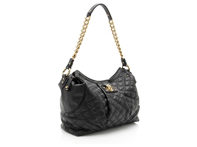 Borsa a Spalla Silvana in Pelle Trapuntata Marc Jacobs Nero - vista 2
