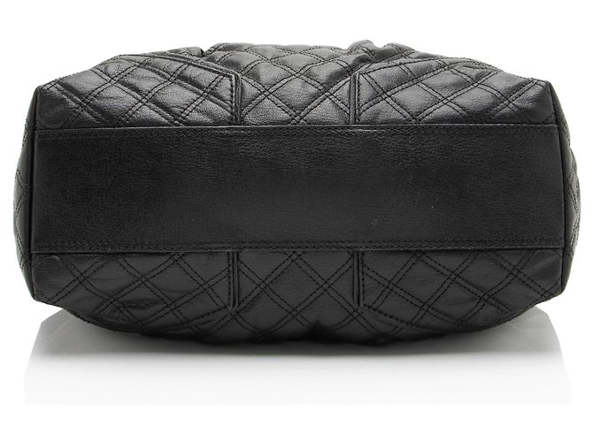 Borsa a Spalla Silvana in Pelle Trapuntata Marc Jacobs Nero - vista 4