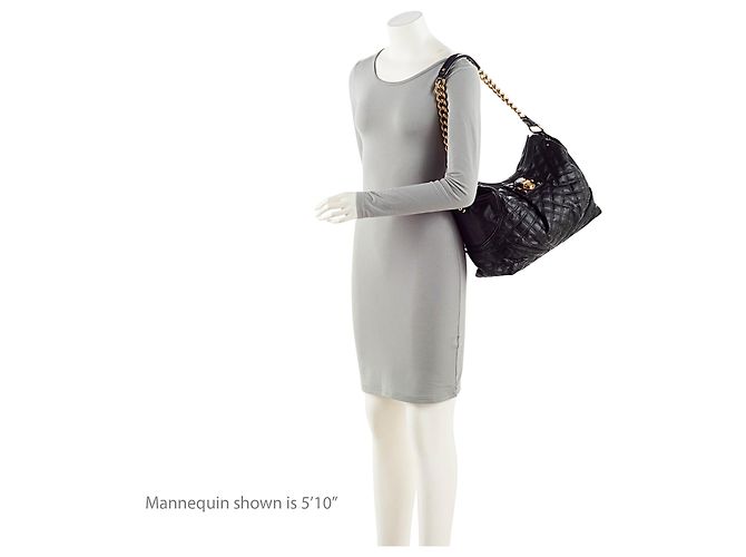 Borsa a Spalla Silvana in Pelle Trapuntata Marc Jacobs Nero - vista 5