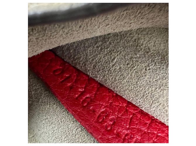 Chloé Borsa a tracolla Chloe Mini Drew in pelle di agnello martellata rossa Rosso - vista 6