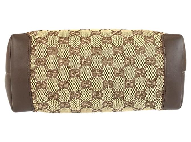 Gucci GG Canvas Leder Tote Bag Braun - Ansicht 10