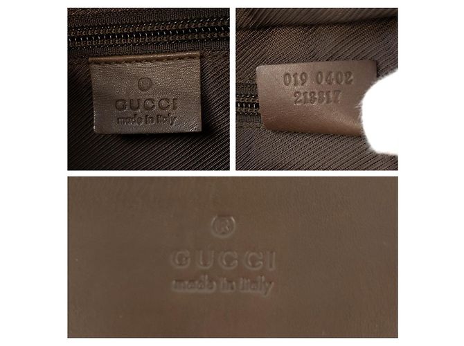 Gucci GG Canvas Leder Tote Bag Braun - Ansicht 4