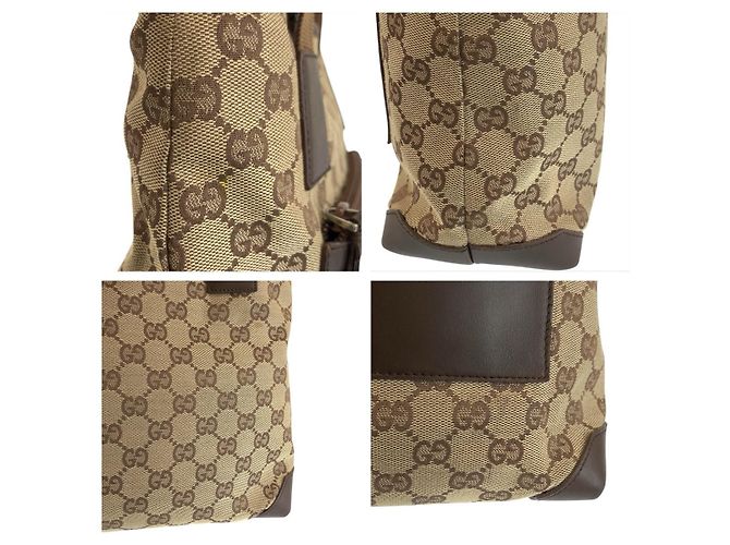 Gucci GG Canvas Leder Tote Bag Braun - Ansicht 5