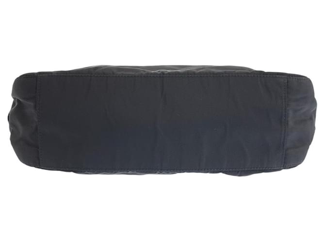 Tote in nylon Prada con logo Triangle Nero - vista 10