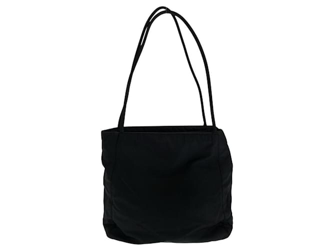 Tote in nylon Prada con logo Triangle Nero - vista 2