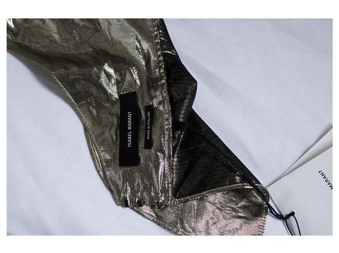 Isabel Marant, top de halter metálico Dourado - vista 5