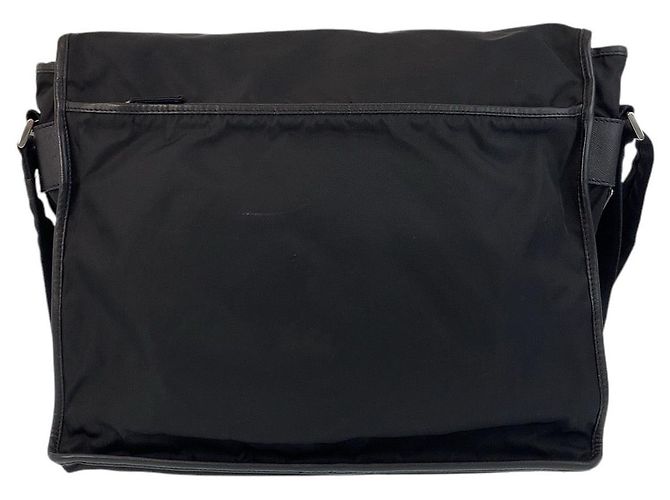 Borsa Messenger Prada Nylon Tessuto Triangle Logo Nero - vista 2