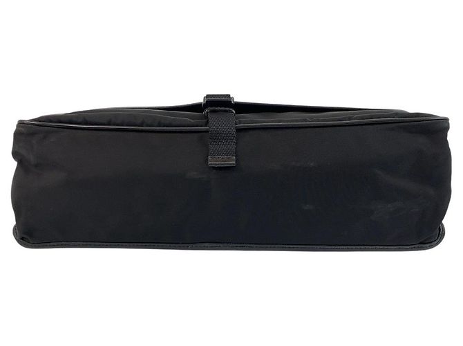 Borsa Messenger Prada Nylon Tessuto Triangle Logo Nero - vista 9