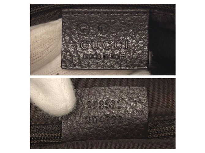 Borsa Hobo Gucci GG Crystal Marrone Beige Oro PVC - vista 4