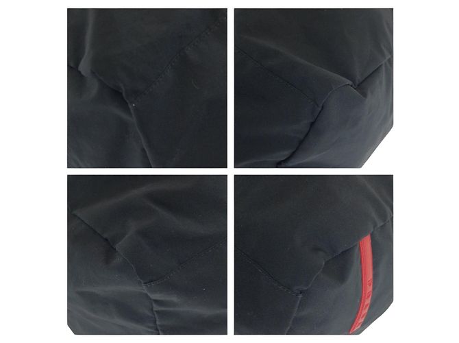 Prada Boston Bag aus Polyester Unisex Schwarz - Ansicht 3