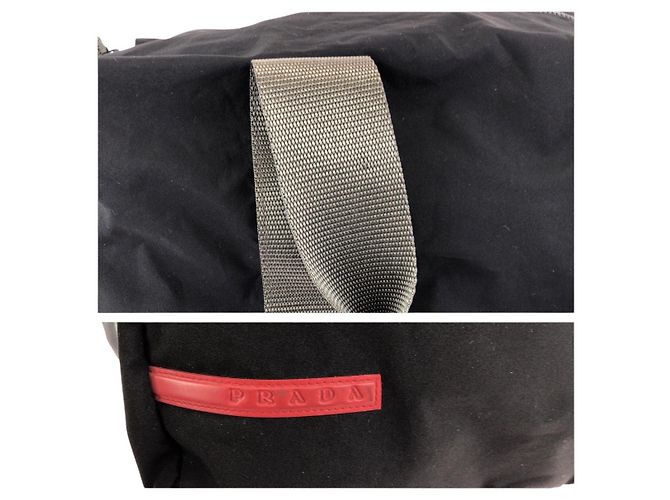 Prada Boston Bag aus Polyester Unisex Schwarz - Ansicht 5