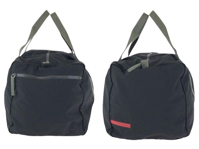 Prada Boston Bag aus Polyester Unisex Schwarz - Ansicht 8