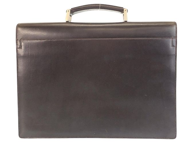 Valigetta da ufficio in pelle Prada Marrone - vista 2
