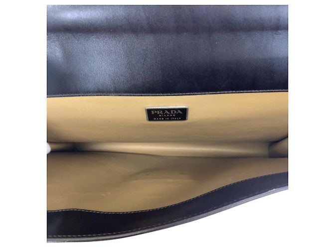 Valigetta da ufficio in pelle Prada Marrone - vista 9