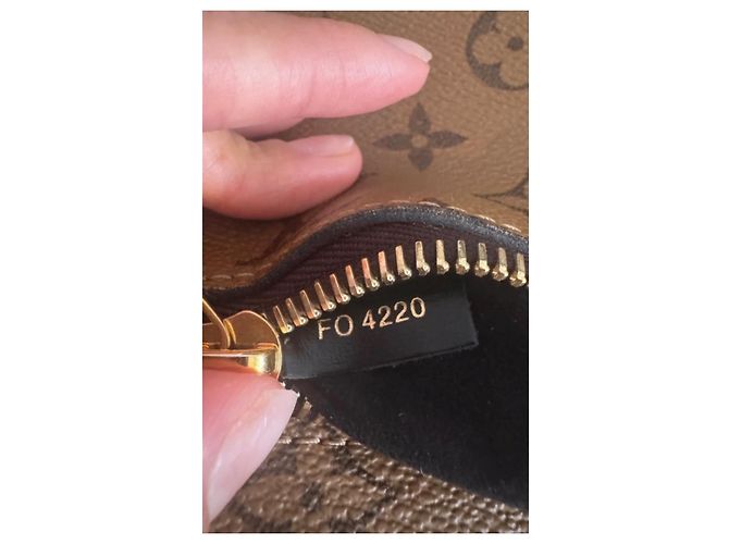 Borsa Louis Vuitton Monogram Canvas Pochette Métis Marrone Monogramma - vista 5