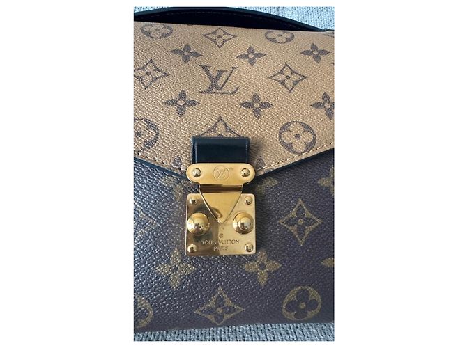 Borsa Louis Vuitton Monogram Canvas Pochette Métis Marrone Monogramma - vista 8