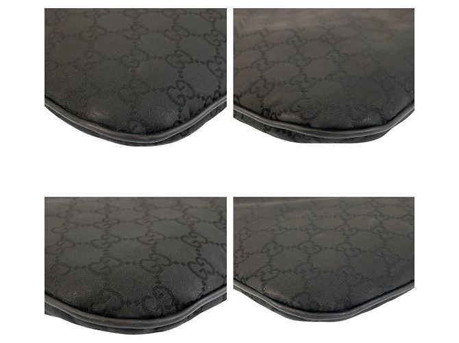 Borsa a tracolla Gucci in nylon e pelle Nero - vista 3