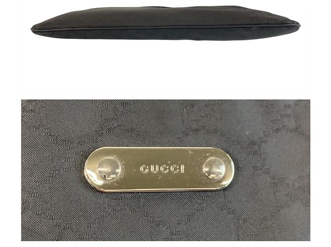 Borsa a tracolla Gucci in nylon e pelle Nero - vista 5