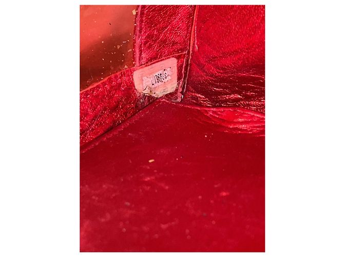 Chanel, tote barbie in plexi metallizzato con CC 1995 Rosso - vista 10