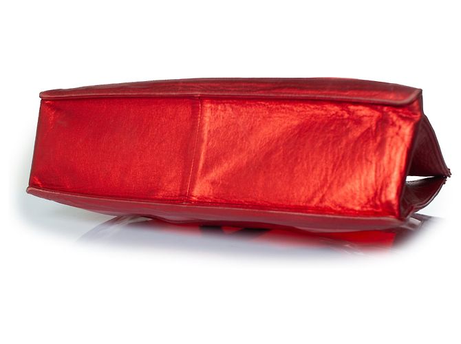 Chanel, tote barbie in plexi metallizzato con CC 1995 Rosso - vista 4