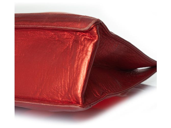 Chanel, tote barbie in plexi metallizzato con CC 1995 Rosso - vista 7