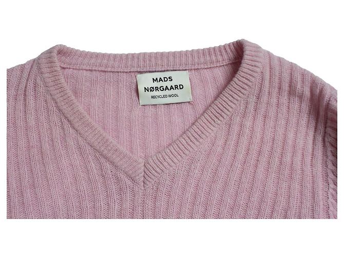 Autre Marque Mads Nørgaard, suéter de canalé rosa - vista 6