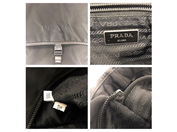 Borsa a tracolla Prada Nylon Tessuto Logo Nero - vista 4