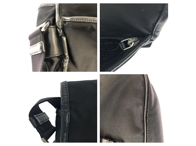 Borsa a tracolla Prada Nylon Tessuto Logo Nero - vista 5
