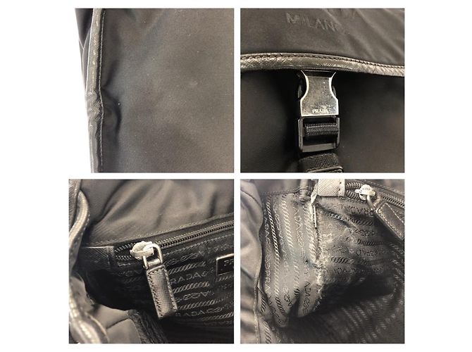 Borsa a tracolla Prada Nylon Tessuto Logo Nero - vista 6