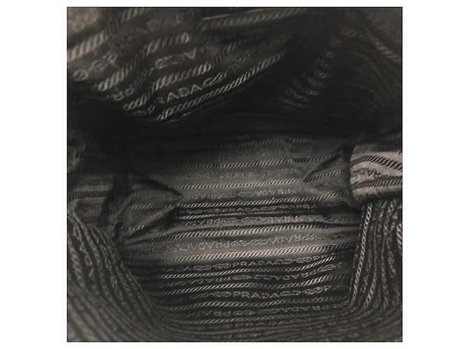 Borsa a tracolla Prada Nylon Tessuto Logo Nero - vista 9