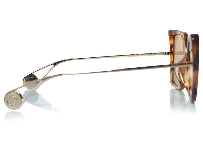 Gucci, Gafas de sol Havana oversized marrón Castaño - vista 3