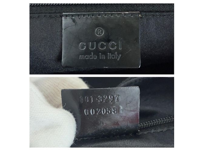 Borsa a tracolla hobo in tela nera Gucci Nero - vista 4
