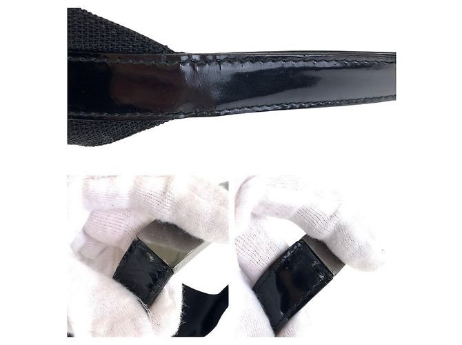 Borsa a tracolla hobo in tela nera Gucci Nero - vista 5