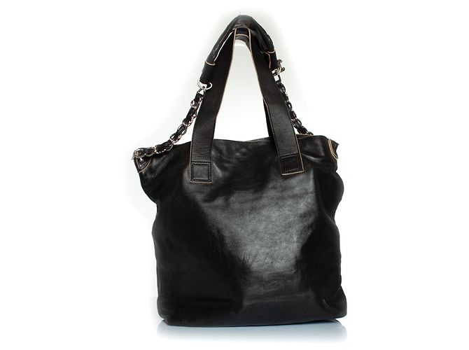 Chanel, Borsa tote 2way Deca coco in pelle nera Nero - vista 3