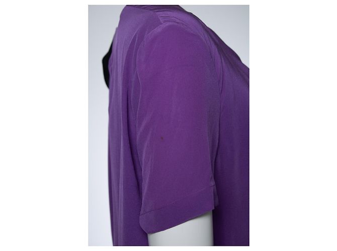 Autre Marque Vionnet Paris, lila Midikleid mit Schleife - Ansicht 5