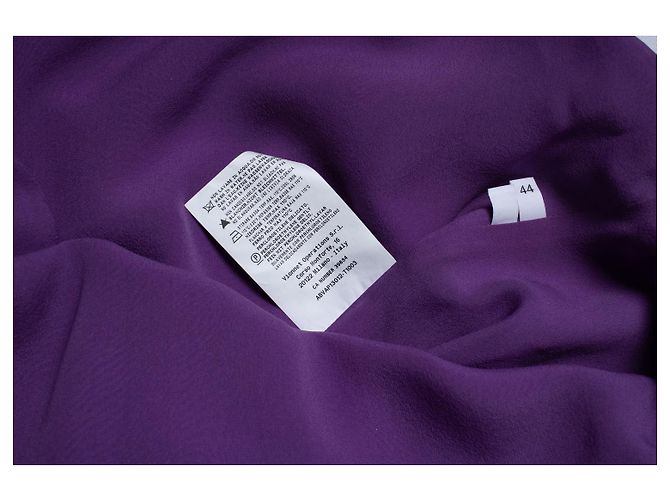 Autre Marque Vionnet Paris, lila Midikleid mit Schleife - Ansicht 9
