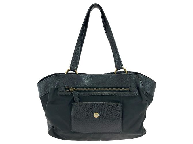 Borsa a mano Prada in pelle e nylon con logo Nero - vista 2