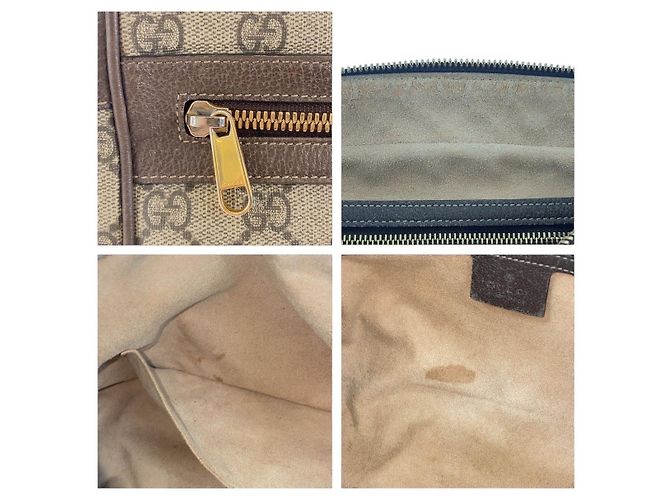 Borsa a tracolla Gucci Ophidia in tela GG Supreme e pelle Marrone Beige - vista 5