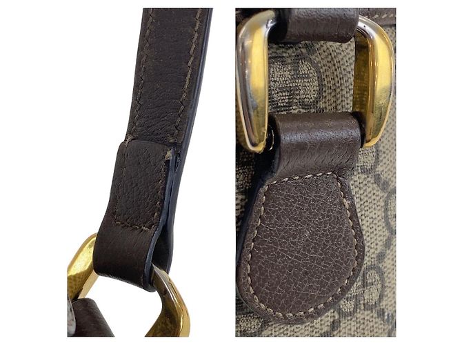 Borsa a tracolla Gucci Ophidia in tela GG Supreme e pelle Marrone Beige - vista 6