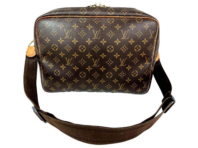 Borsa Louis Vuitton Reporter GM Monogram Crossbody Messenger da Viaggio Marrone - vista 2