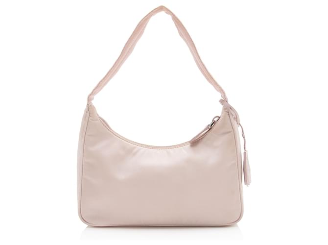 Prada Tessuto Re-Edition 2000 Mini Hobo Rosa - vista 3